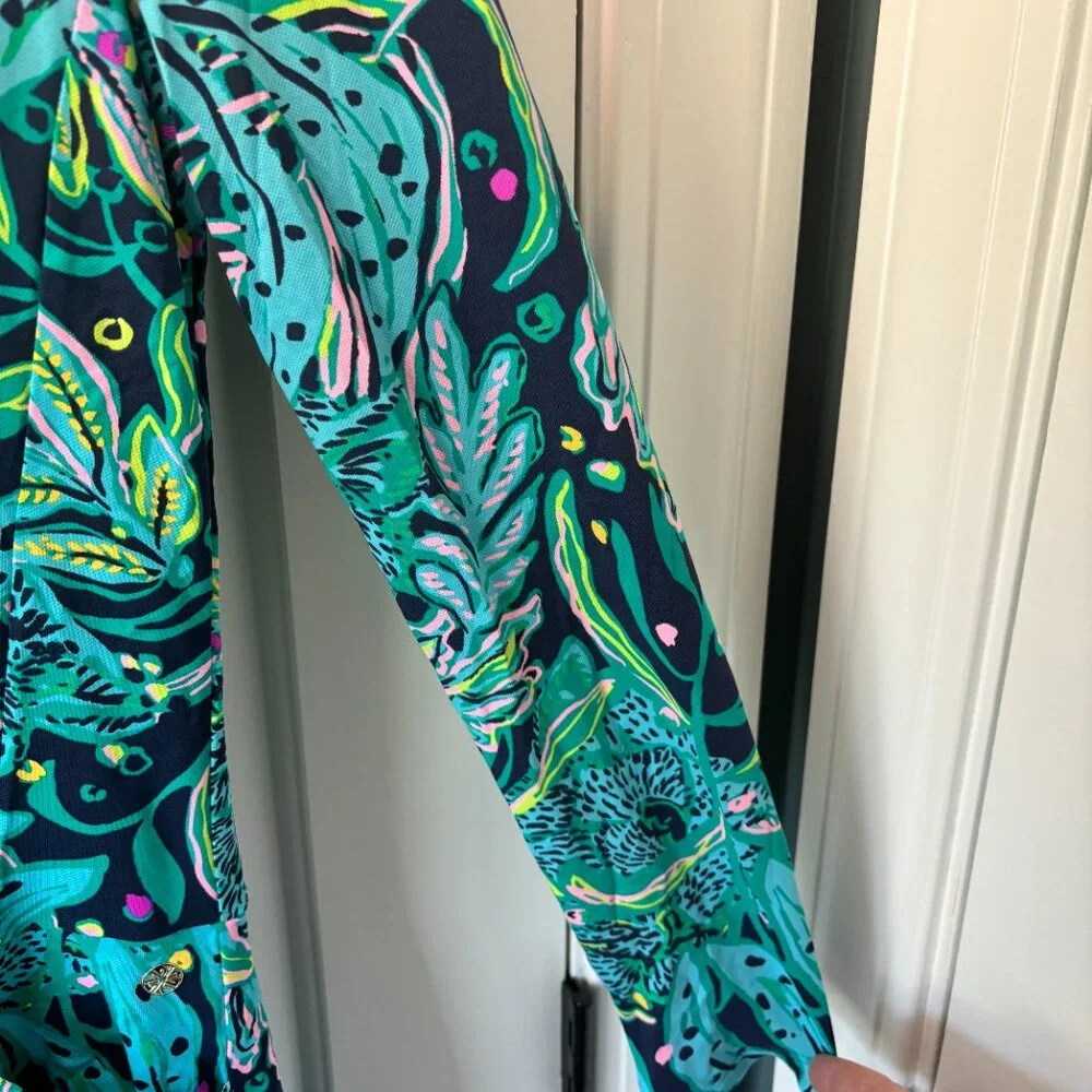 Lilly Pulitzer Women's Size Small Nassau Dress UPF 50+ Low Tide Navy Catty - NWT - Picture 7 of 13